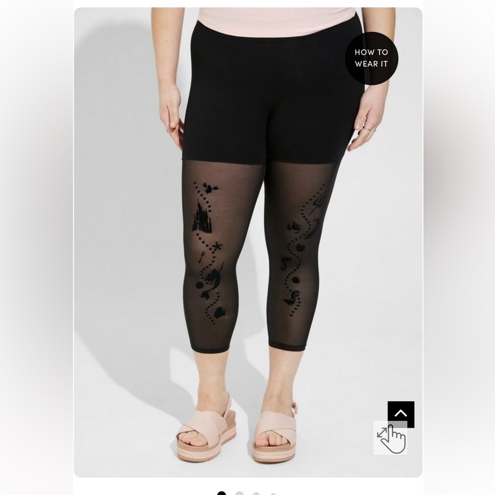 TORRID SIZE 2 2X 18-20 DISNEY THE LITTLE MERMAID 25” CROP COMFORT WAIST LEGGINGS